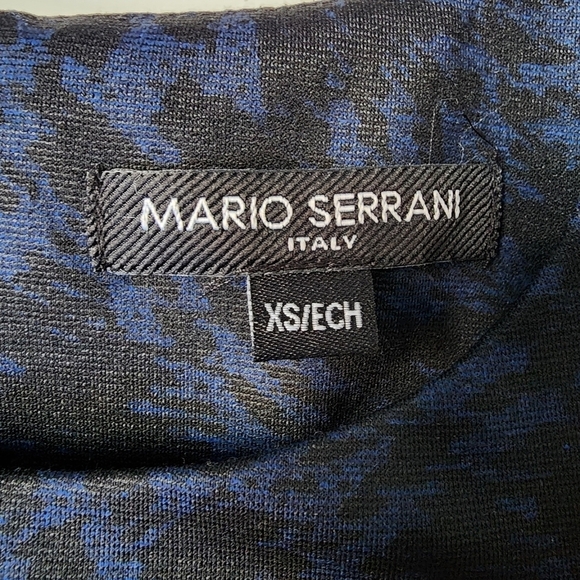 Mario Serrani Dress Black and Blue Formal Dress Size XS - Picture 5 of 8